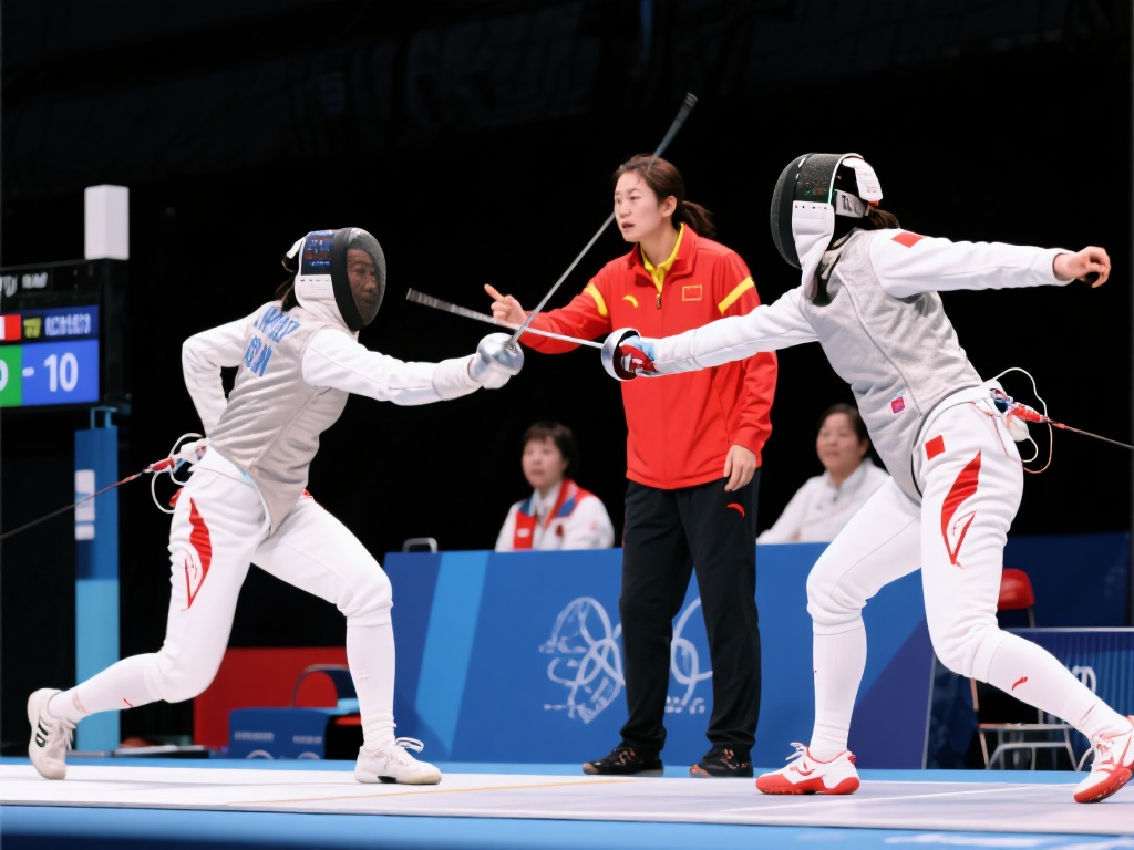 中国女子重剑队六年后重登世界团体冠军宝座 此外,教练组在战术布置上的精准也功不可没